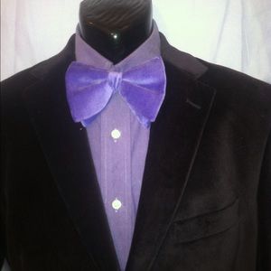 Purple Velvet Bow tie